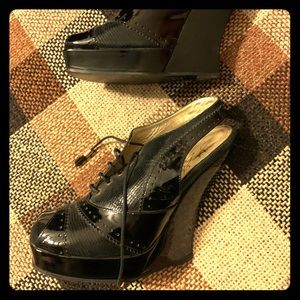 John Fluevog LA Rise Above patent leather black